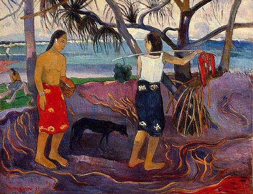 Paul Gauguin Under the Pandanus II